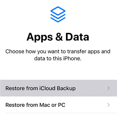 在iOS 上恢復iCloud 備份